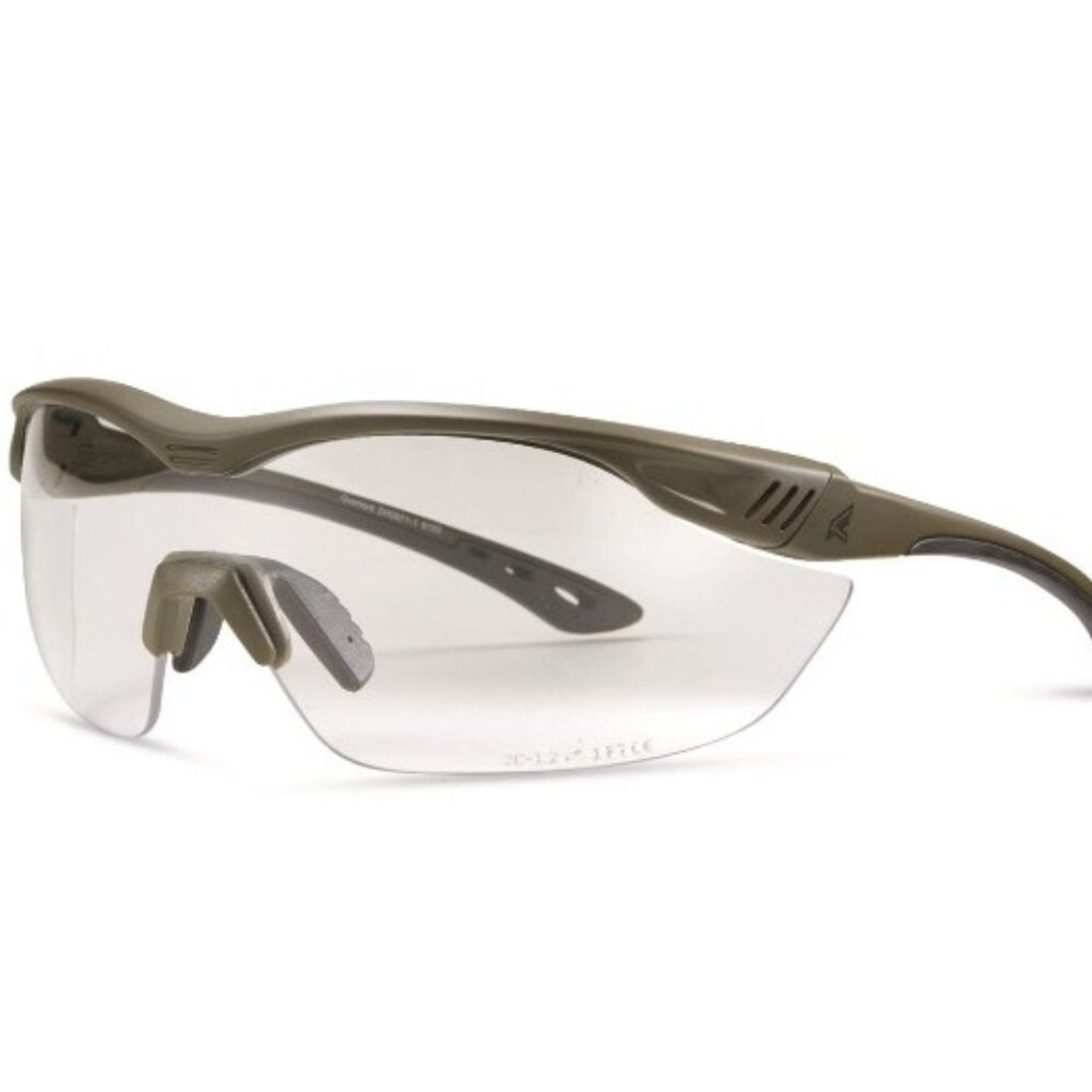 Edge Eyewear Tactical Sharp OD Frame Clear Vapor Shield Shooting Glasses, New